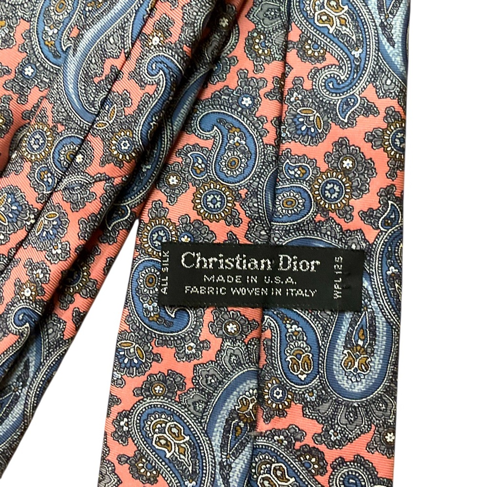 🆕 Christian Dior Silk Paisley Neck Tie - Picture 5 of 6
